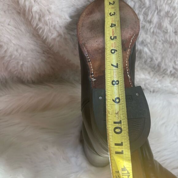 Vintage Justin Classic Black Roper USA Style 3133 Cowboy Boots Mens Size 8 - Picture 14 of 15